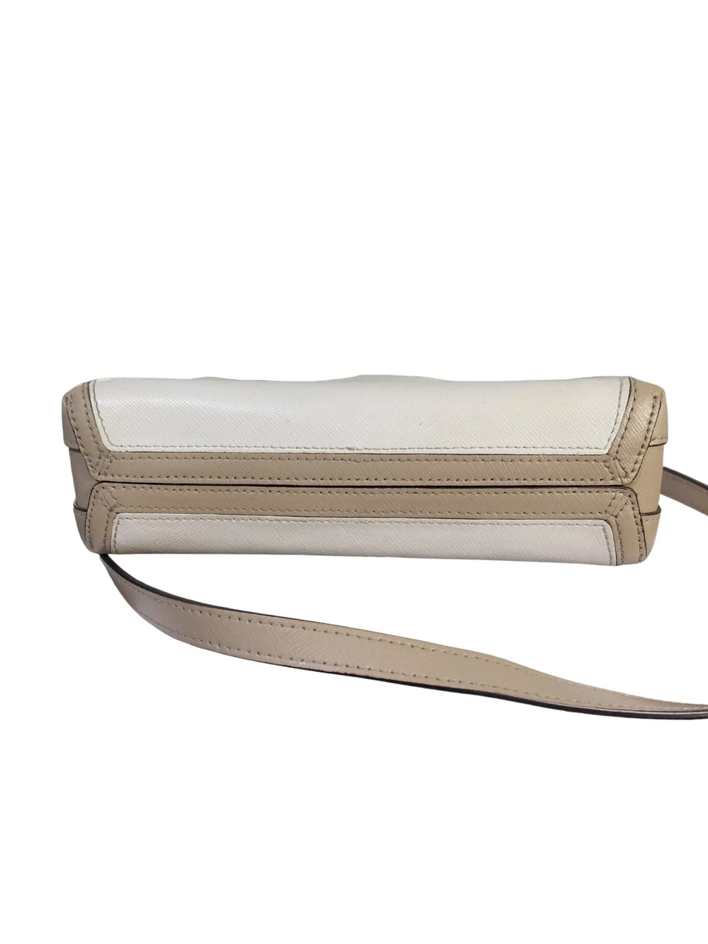 kate spade New York Spencer Double Zip Cream & Tan Crossbody Bag